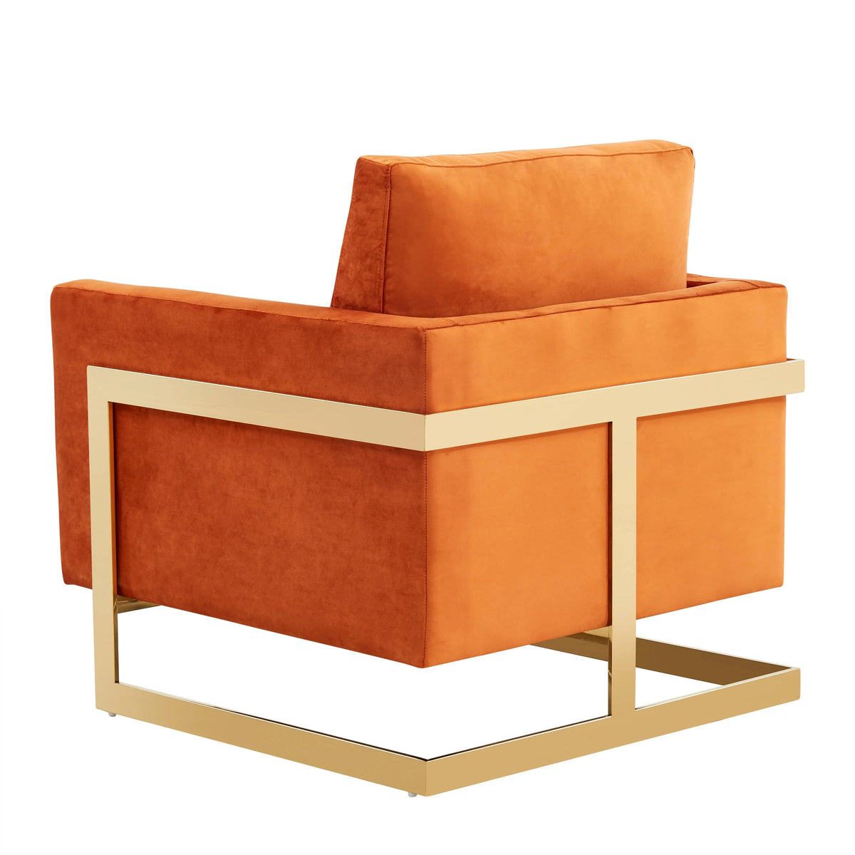 Lincoln Modern Upholstered Accent Armchair With Gold/Black Metal Frame - Elax Furniture