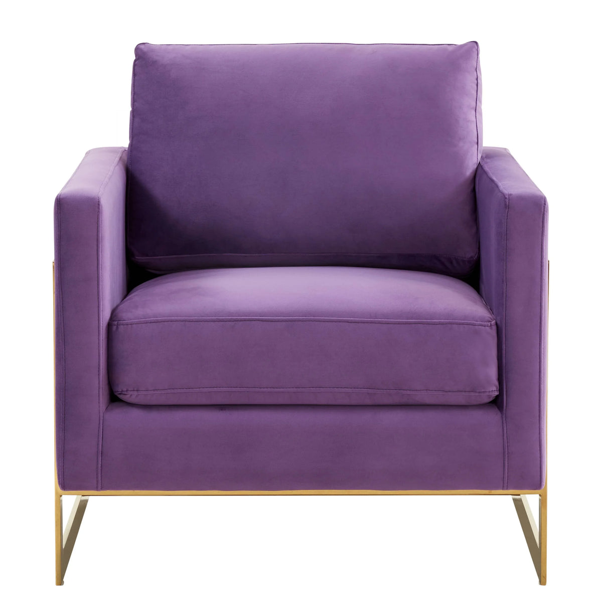 Lincoln Modern Upholstered Accent Armchair With Gold/Black Metal Frame - Elax Furniture