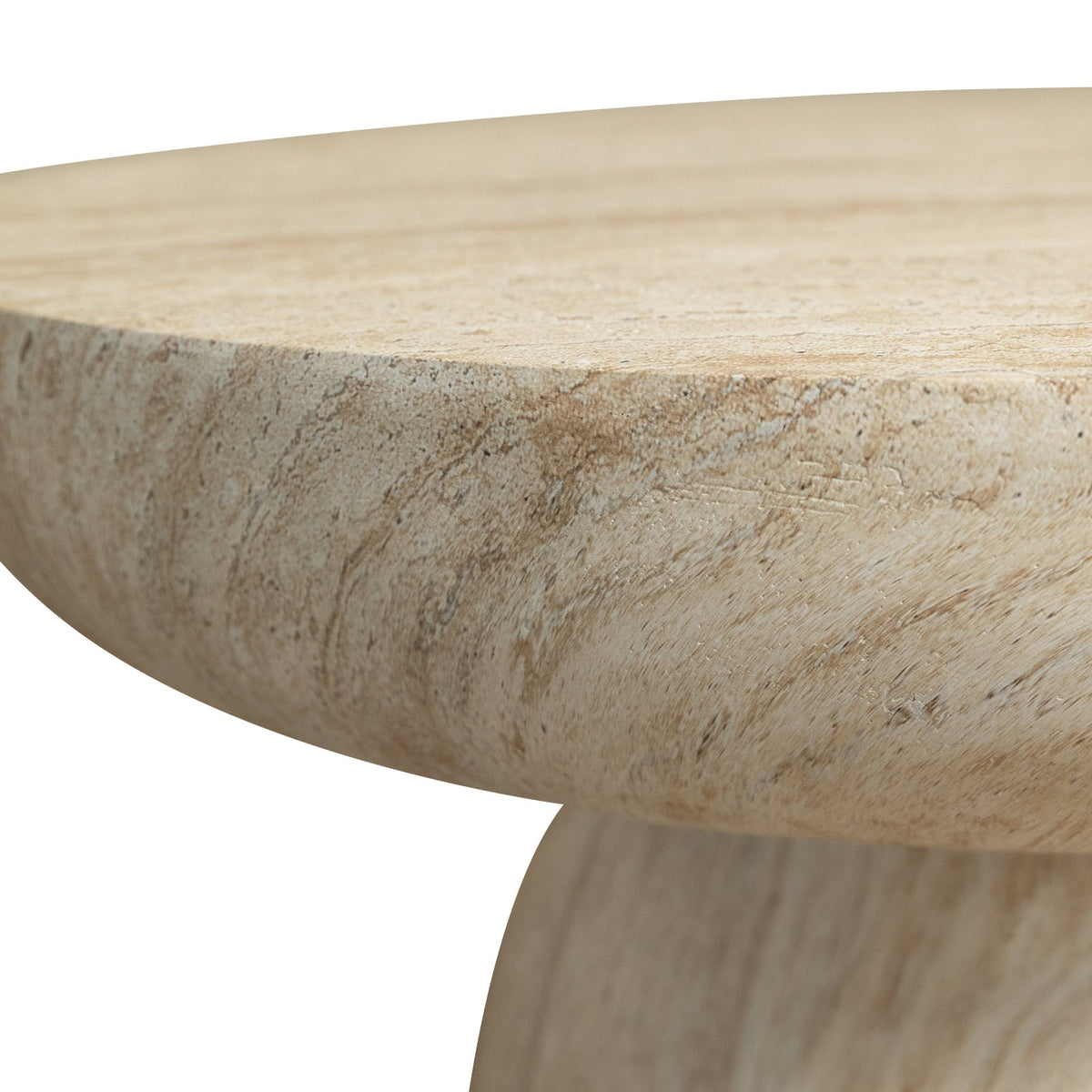 Lunexa Round Coffee Table in Fiberstone for Indoor and Outdoor use