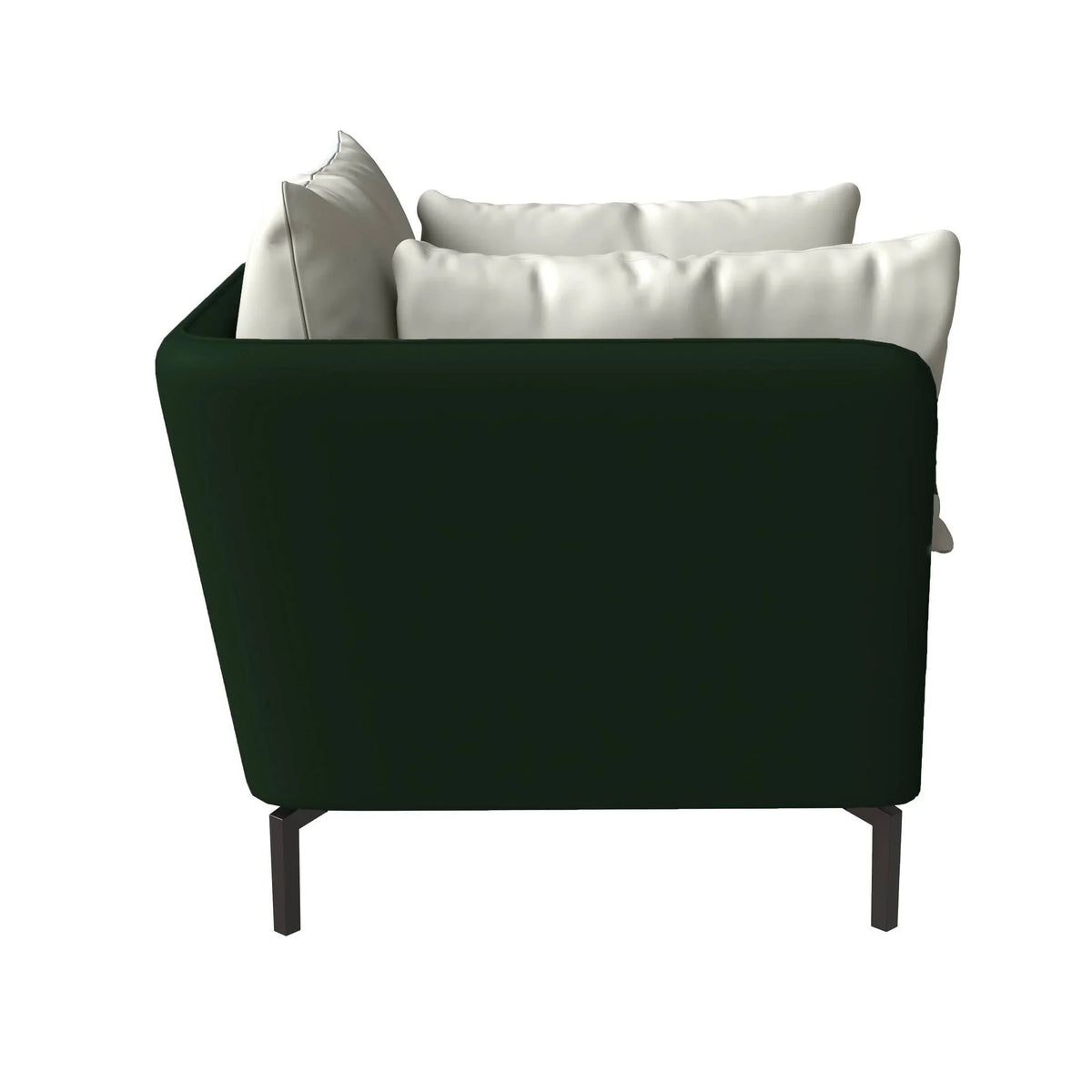 Luxify Single-Seater Leather Sofa Accent Armchair with Stainless Steel Legs and Removable Cushions - Elax Furniture