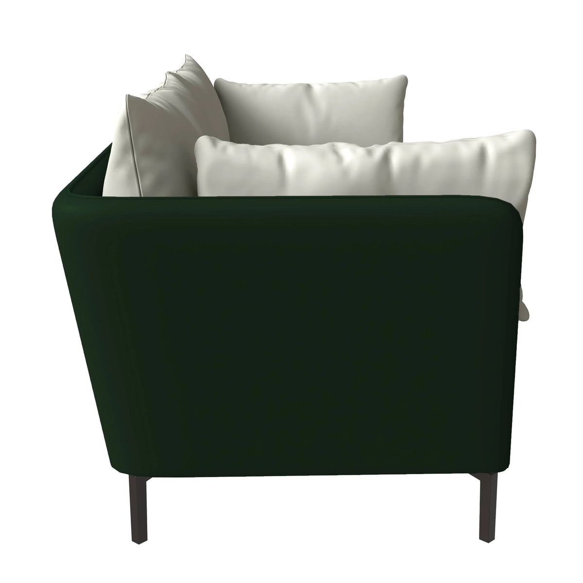 Luxify 3-Seater Leather Sofa with Stainless Steel Legs and Removable Cushions - Elax Furniture