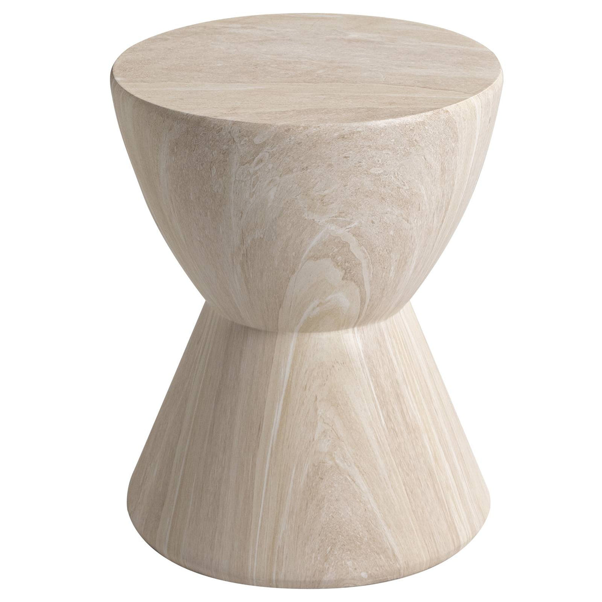 LeisureMod Loft Collection Fiberglass Outdoor Side Table in Moss Grey