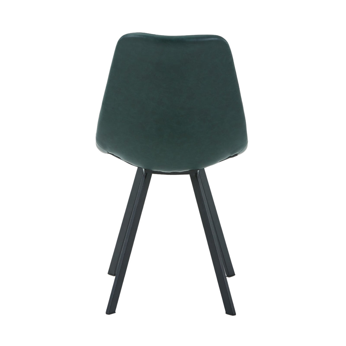 Markley Leather Dining Chair With Black/Gold Metal Legs