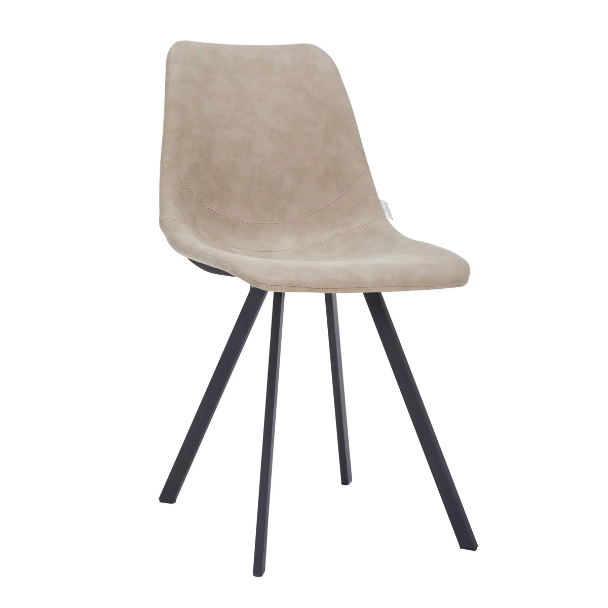 Markley Leather Dining Chair With Black/Gold Metal Legs (Open Box) - Elax Furniture