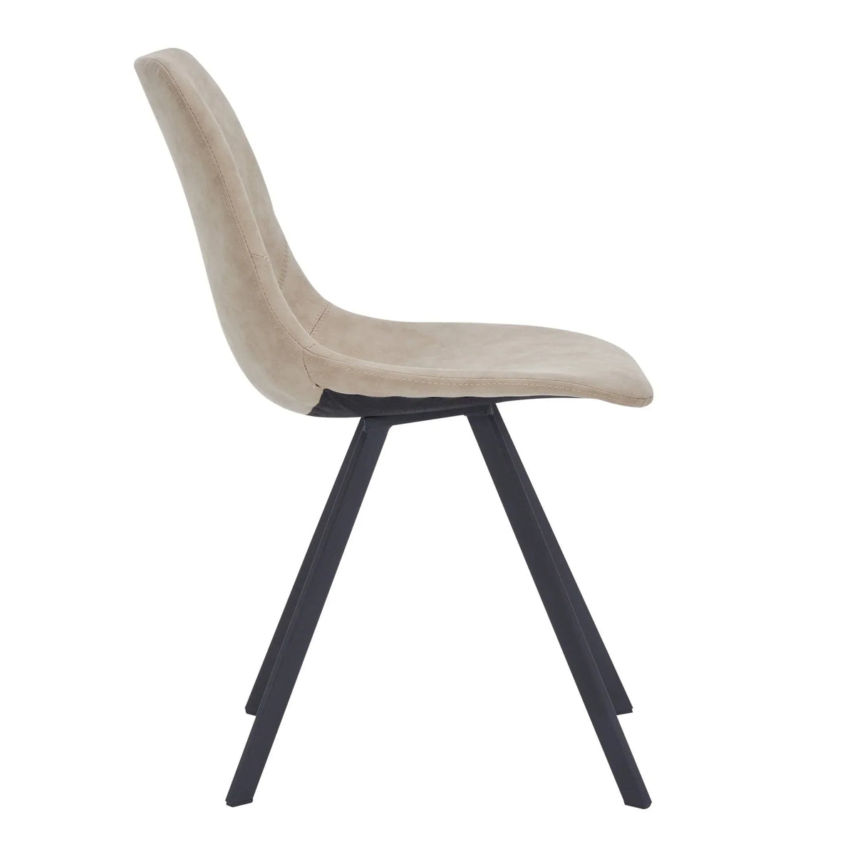 Markley Leather Dining Chair With Black/Gold Metal Legs (Open Box) - Elax Furniture