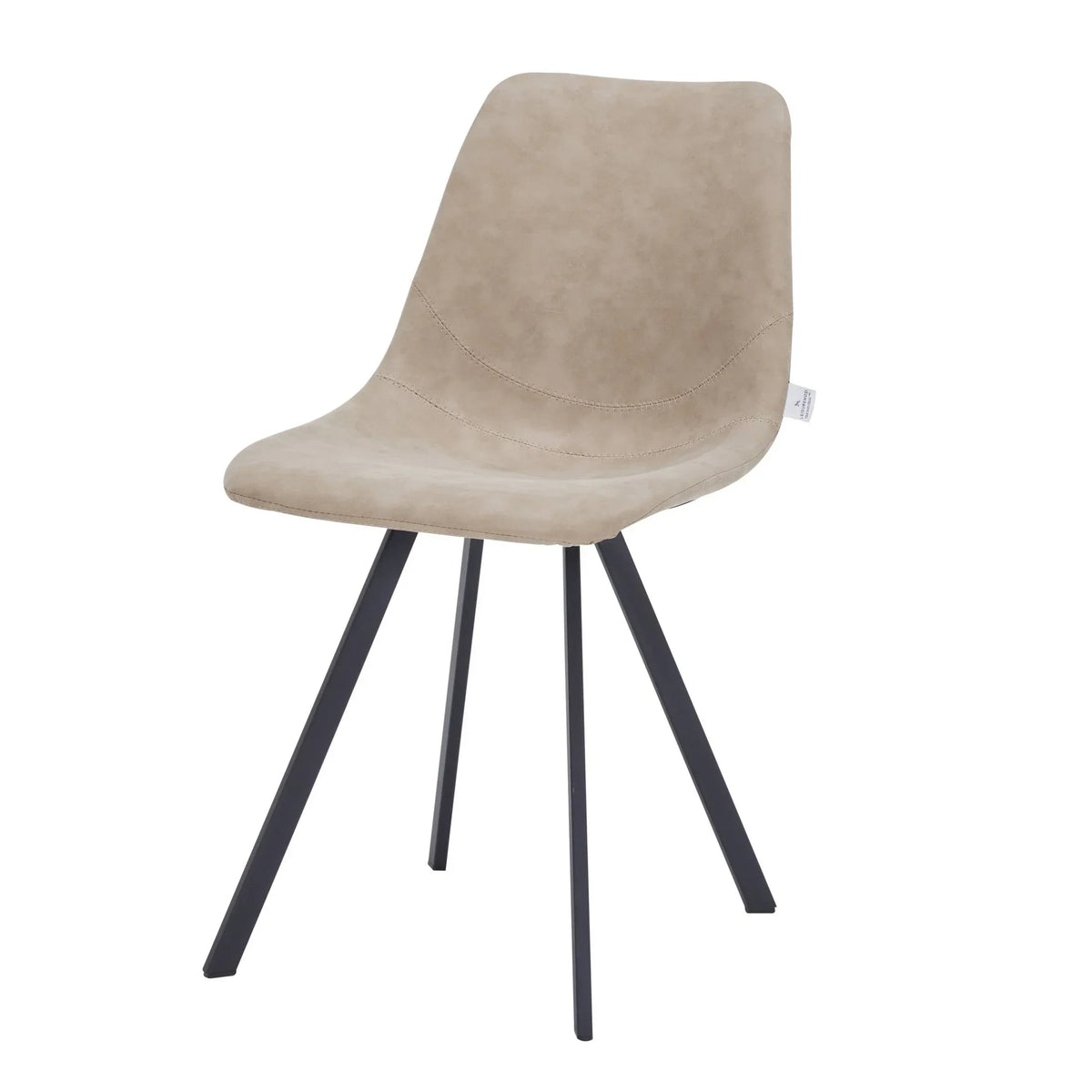 Markley Leather Dining Chair With Black/Gold Metal Legs (Open Box) - Elax Furniture