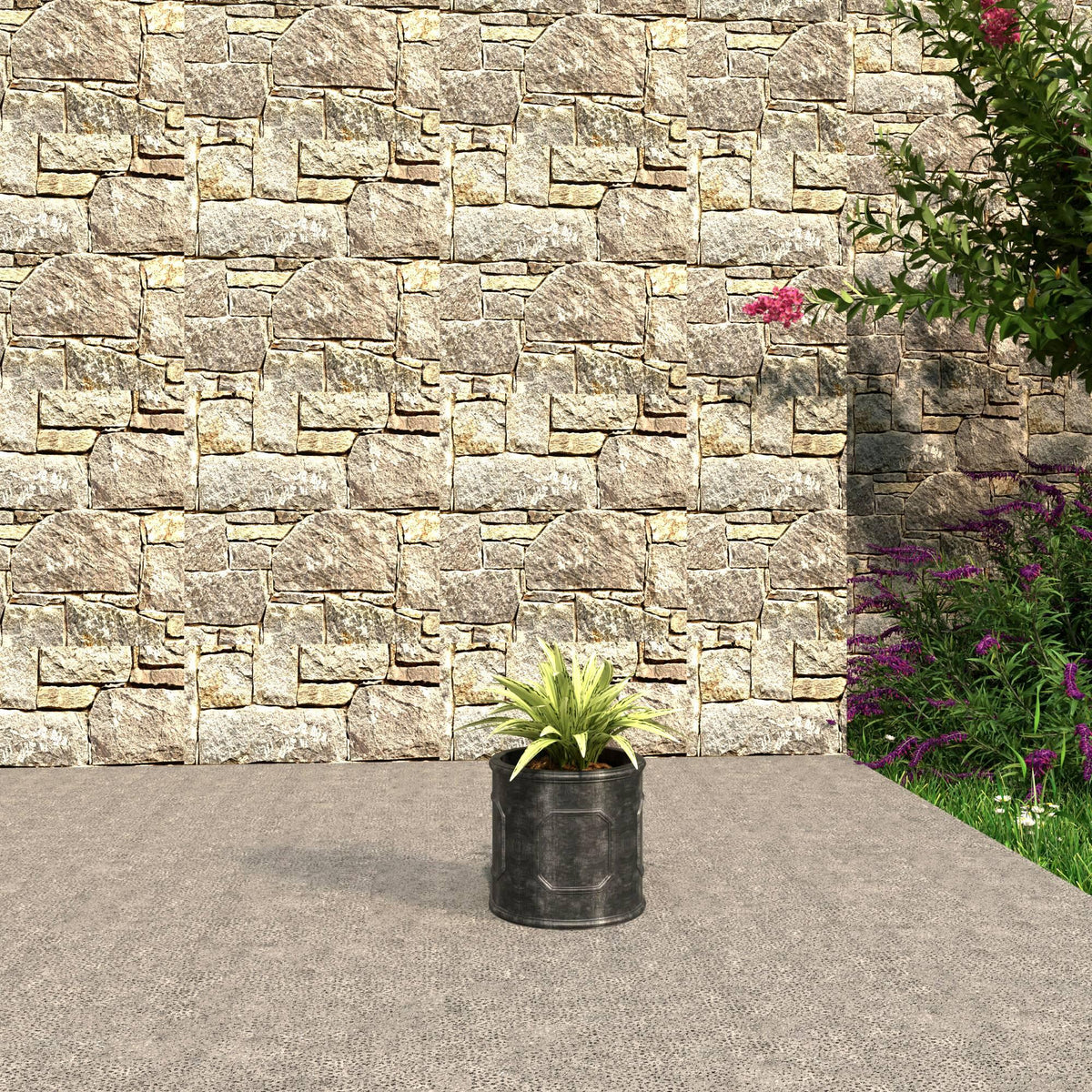 Meadow Fiberstone and MGO Clay Modern Round Planter Pot for Indoor and Outdoor - Elax Furniture