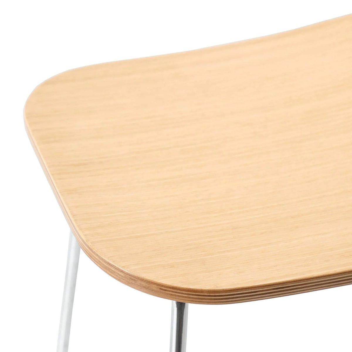 Melrose Modern Wood Counter Stool With Chrome Frame - Elax Furniture