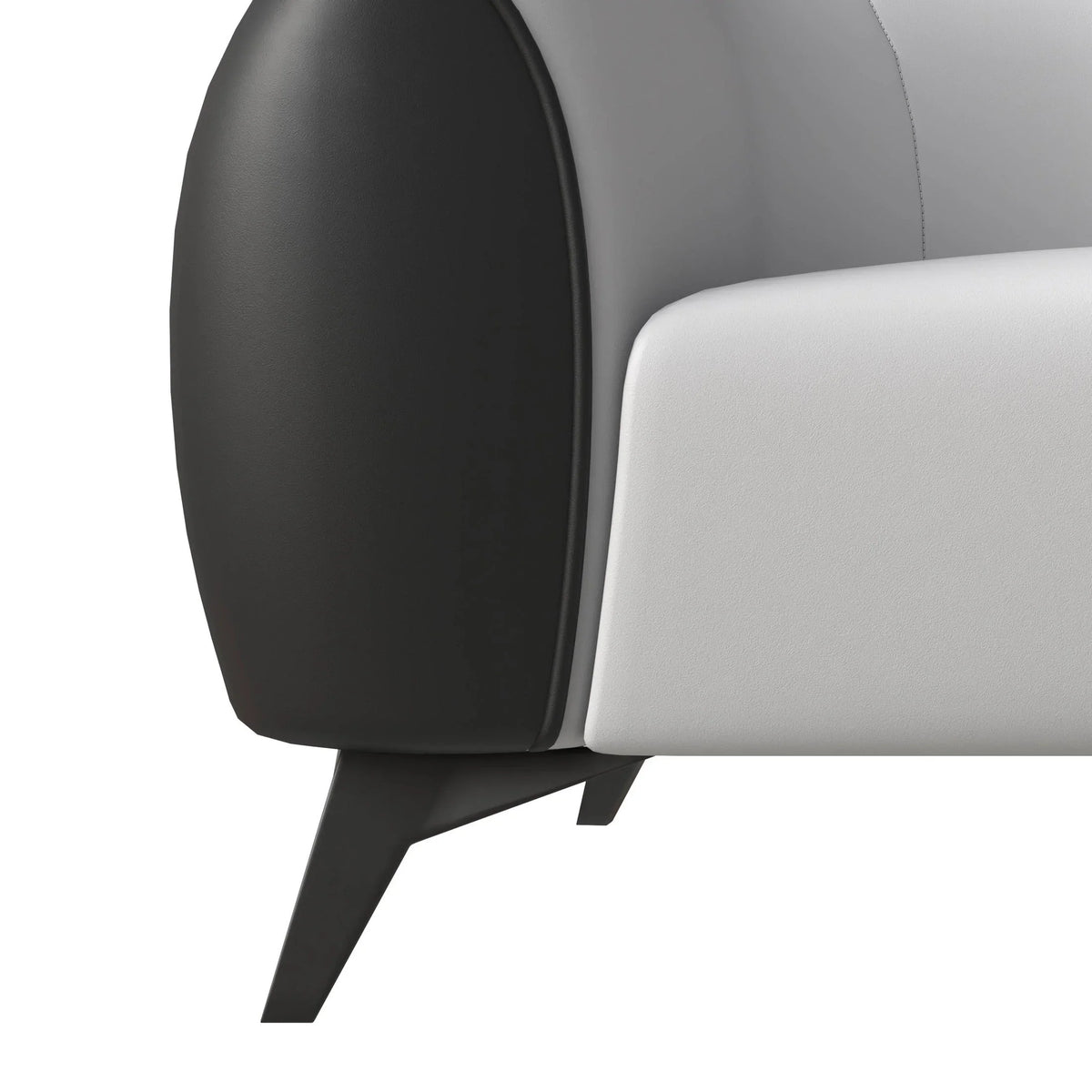 Opula 3-Seater Leather Sofa with Stainless Steel Legs - Elax Furniture