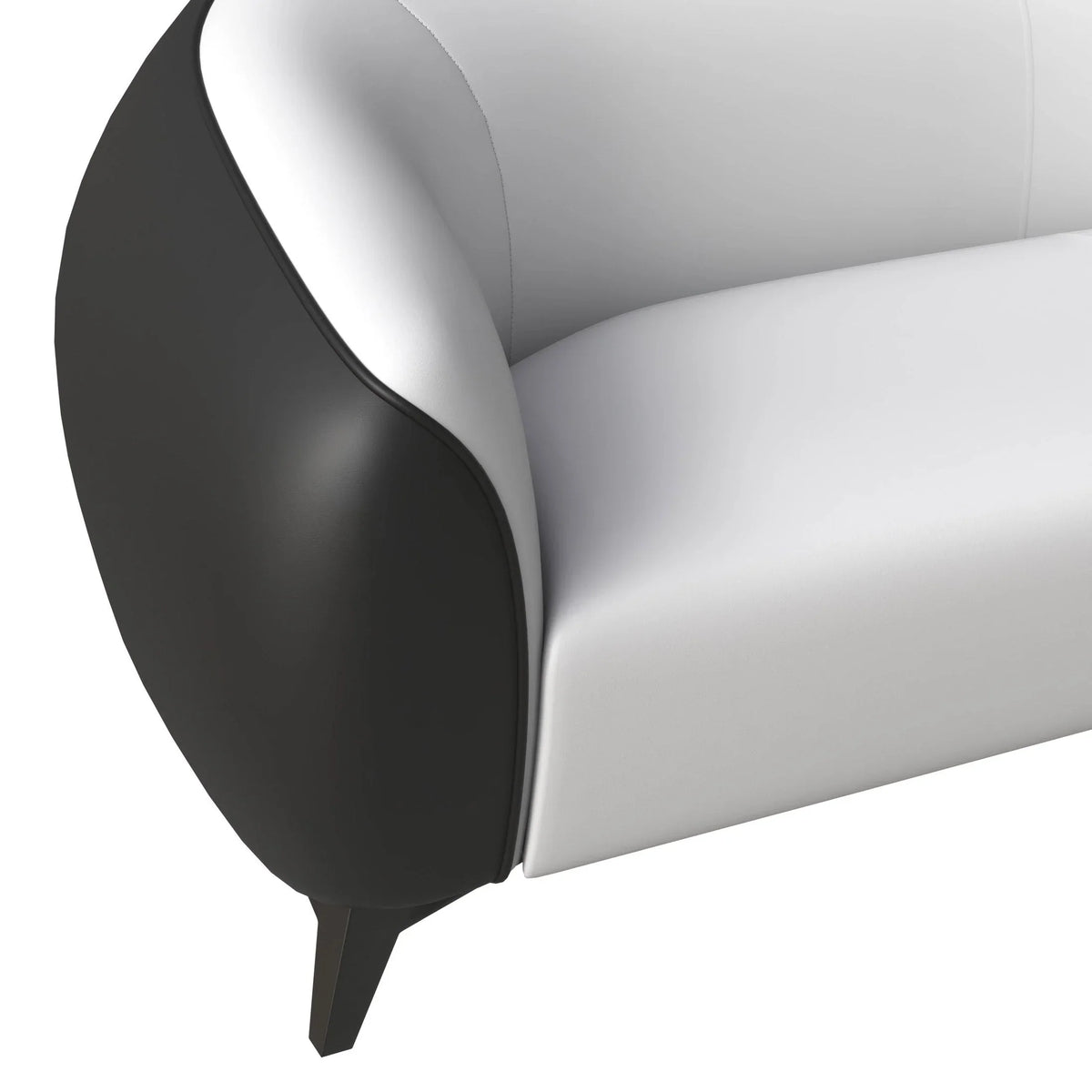 Opula 3-Seater Leather Sofa with Stainless Steel Legs - Elax Furniture