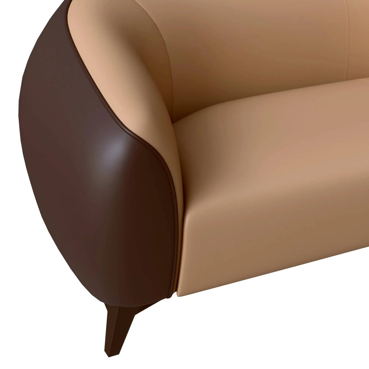 Opula 3-Seater Leather Sofa with Stainless Steel Legs - Elax Furniture