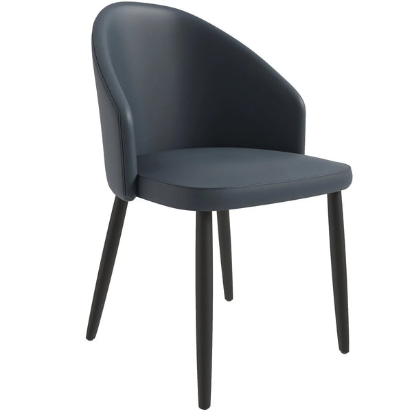 Paradiso Dining Chairs Leather Seat and Curved Back with Oak Wood Legs - Elax Furniture