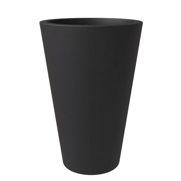 Pebble Modern Fiberstone and MGO Clay Tapered Round Planter for Indoor and Outdoor - Elax Furniture