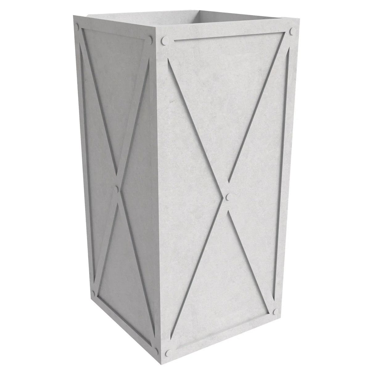 Papyrus Indoor Outdoor Fiberstone and Clay Rectangular Planter with Drainage Holes - Elax Furniture