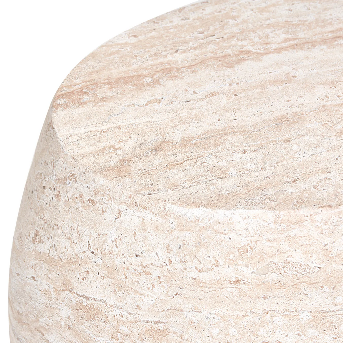 Petra End/Side Table in Fiberstone Barrel Shape Design