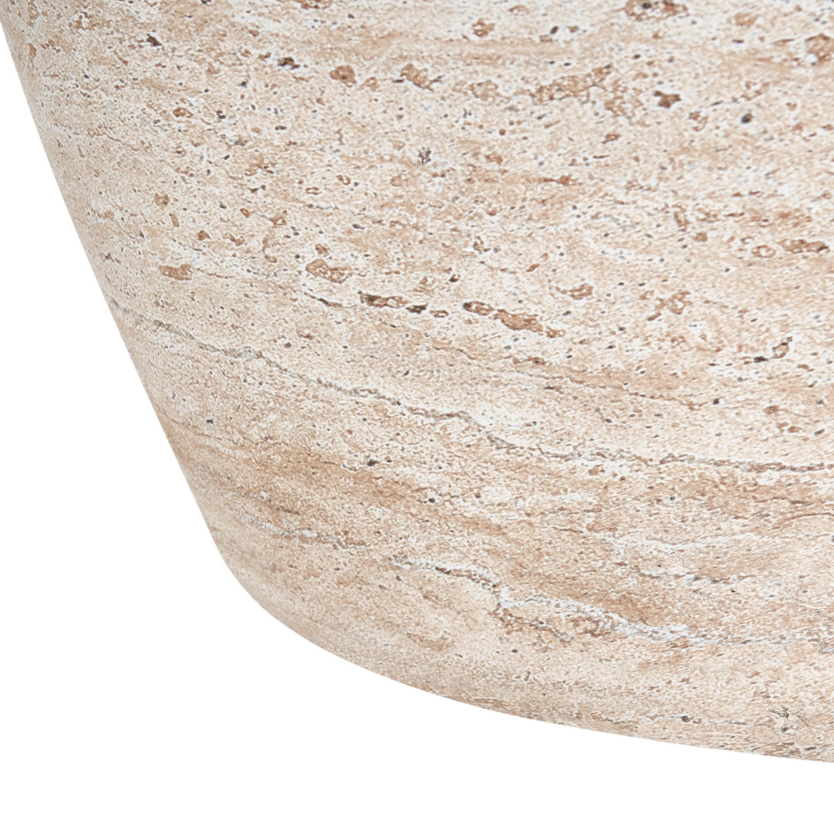 Petra End/Side Table in Fiberstone Barrel Shape Design