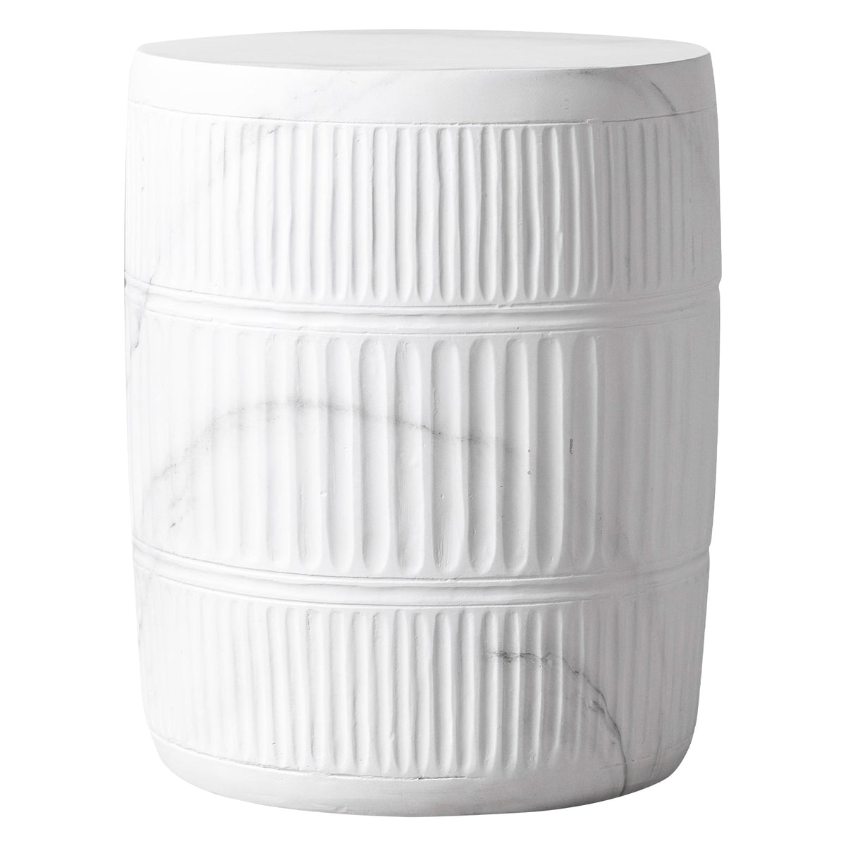 Perta Round Fiberstone End/Side Table Minimal Design