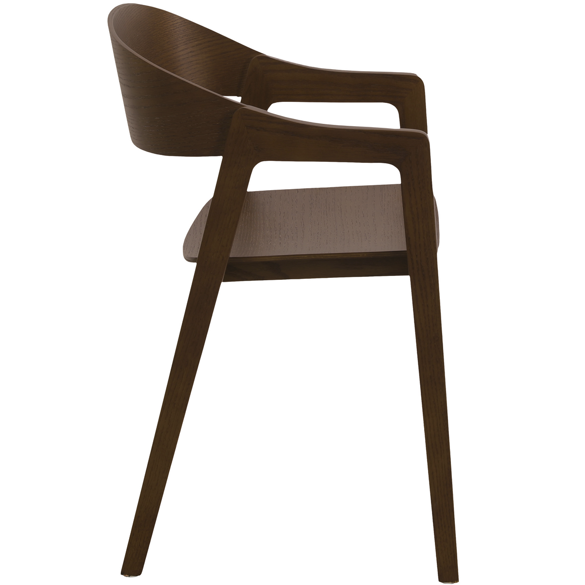 Rivo Dining Chairs in Sturdy Oak Wood with Open Back Design and Armrests