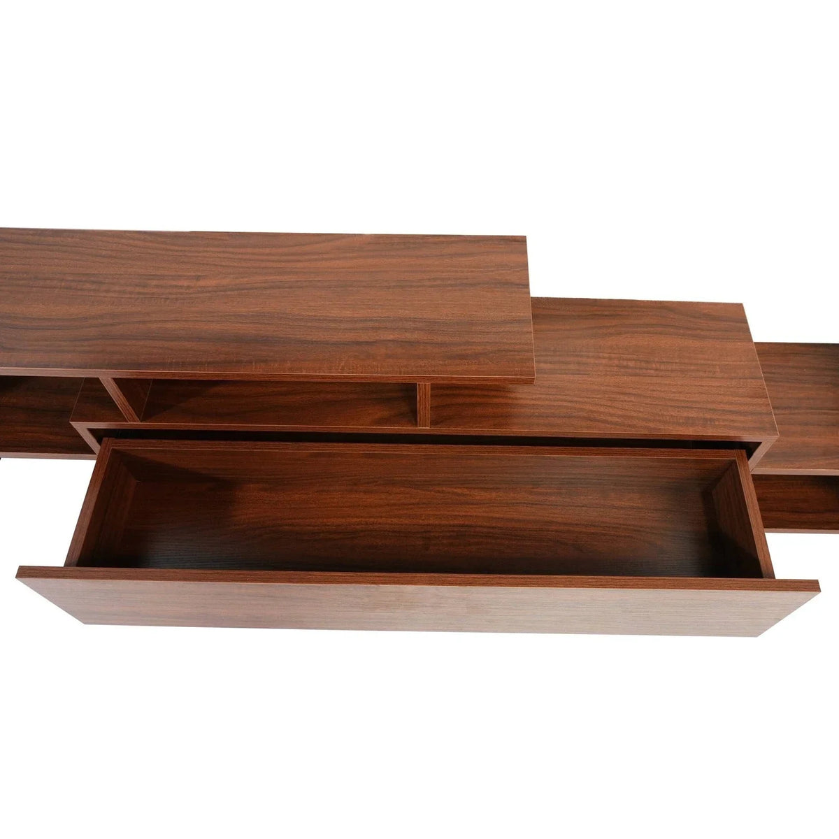 Surrey Modern TV Stand with MDF Shelves and Bookcase for Living Room - Elax Furniture