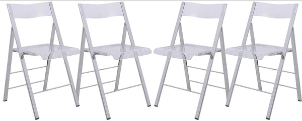 Menno Modern Acrylic Folding Chair - Elax Furniture