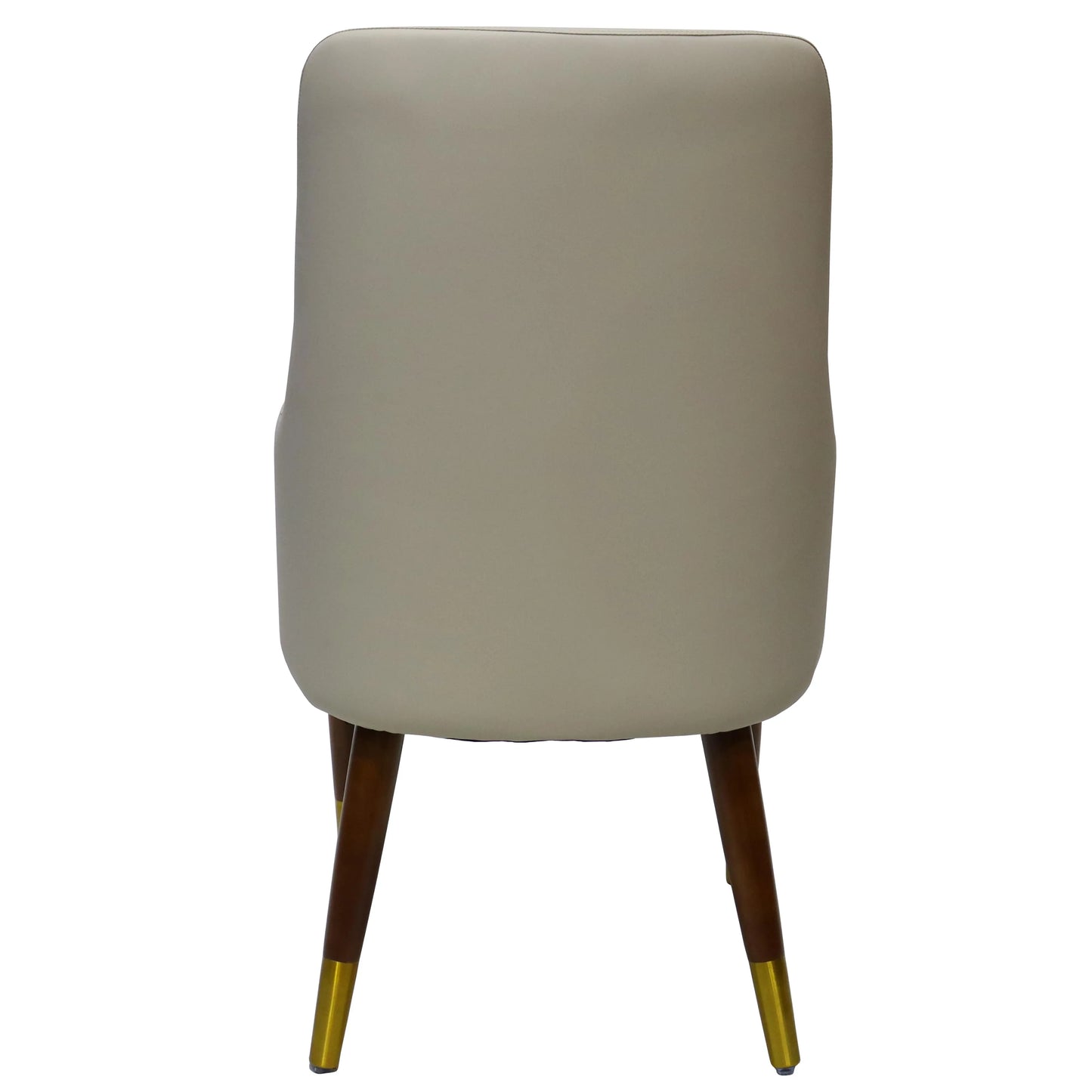 Viva Collection Modern Wooden Dining Arm Chair Upholstered Seat in Leather with Rubber Wood Base - Elax Furniture