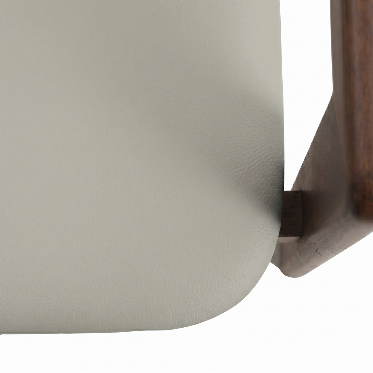 Velo Series Dining Chair with Upholstered Leather and Rubberwood Legs