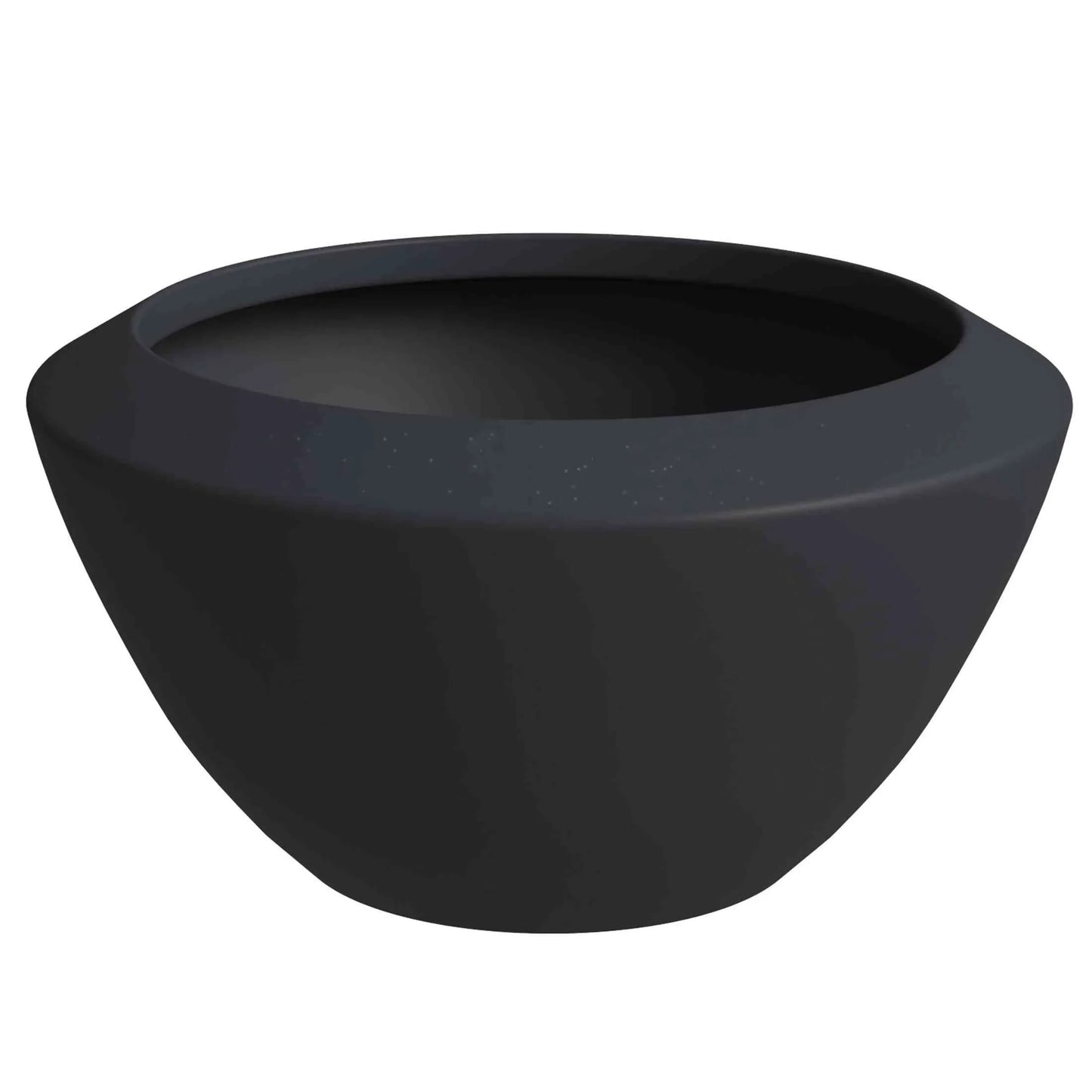 Vessel Fiberstone and MGO Clay Mid-Century Modern Round Planter Pot for Indoor and Outdoor Home - Elax Furniture