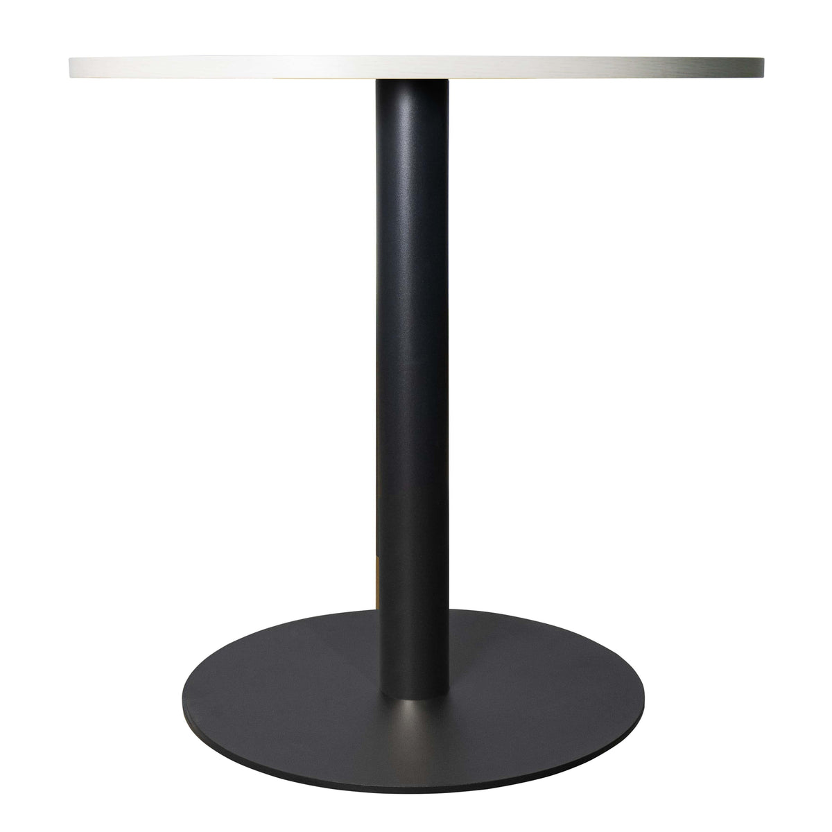 LeisureMod Vail Collection Dining Table Black/Gold Base With 27"/36" Round Black MDF Top - Elax Furniture