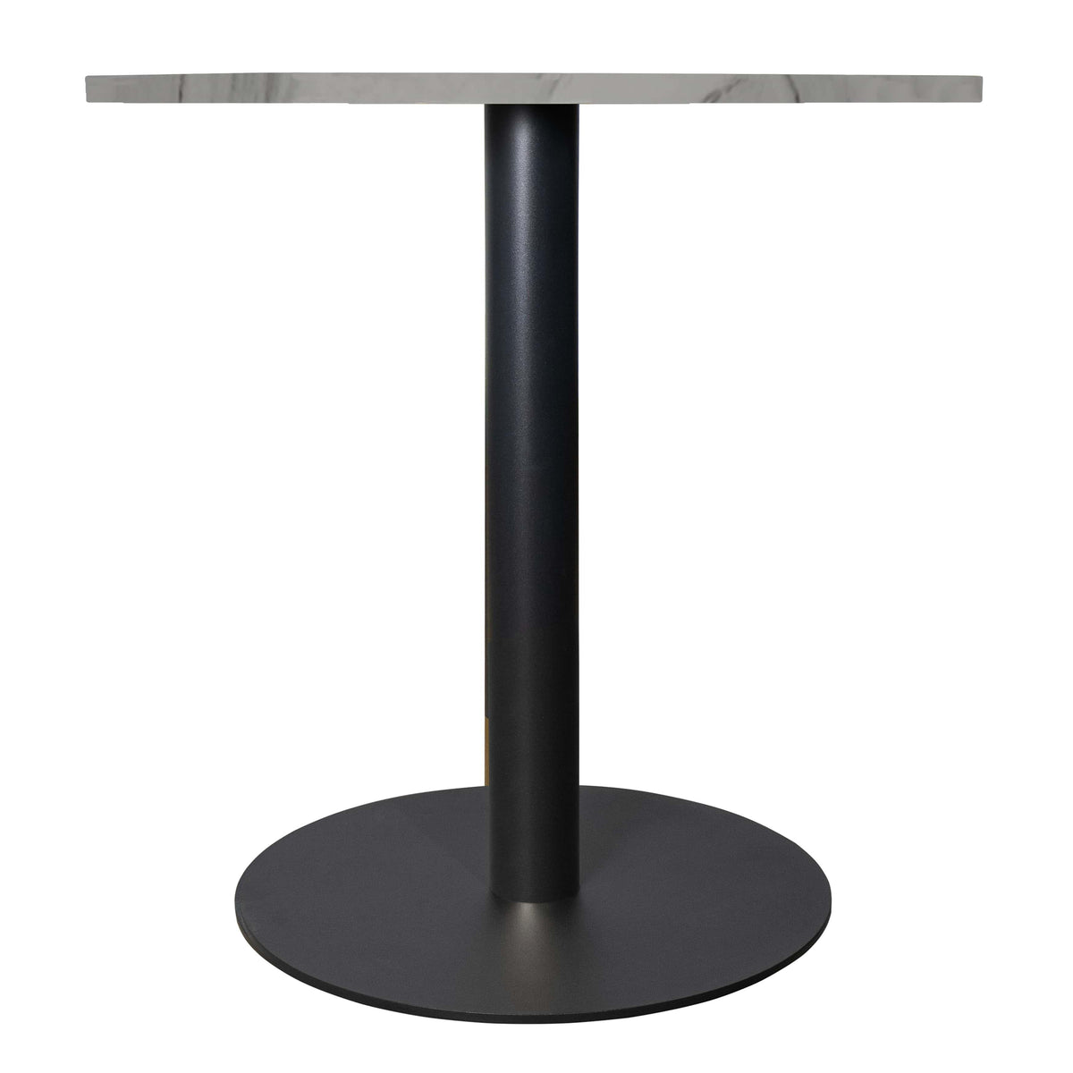 Vail Collection Dining Table Black/Gold Base With 27"/36" Round Stone Top - Elax Furniture