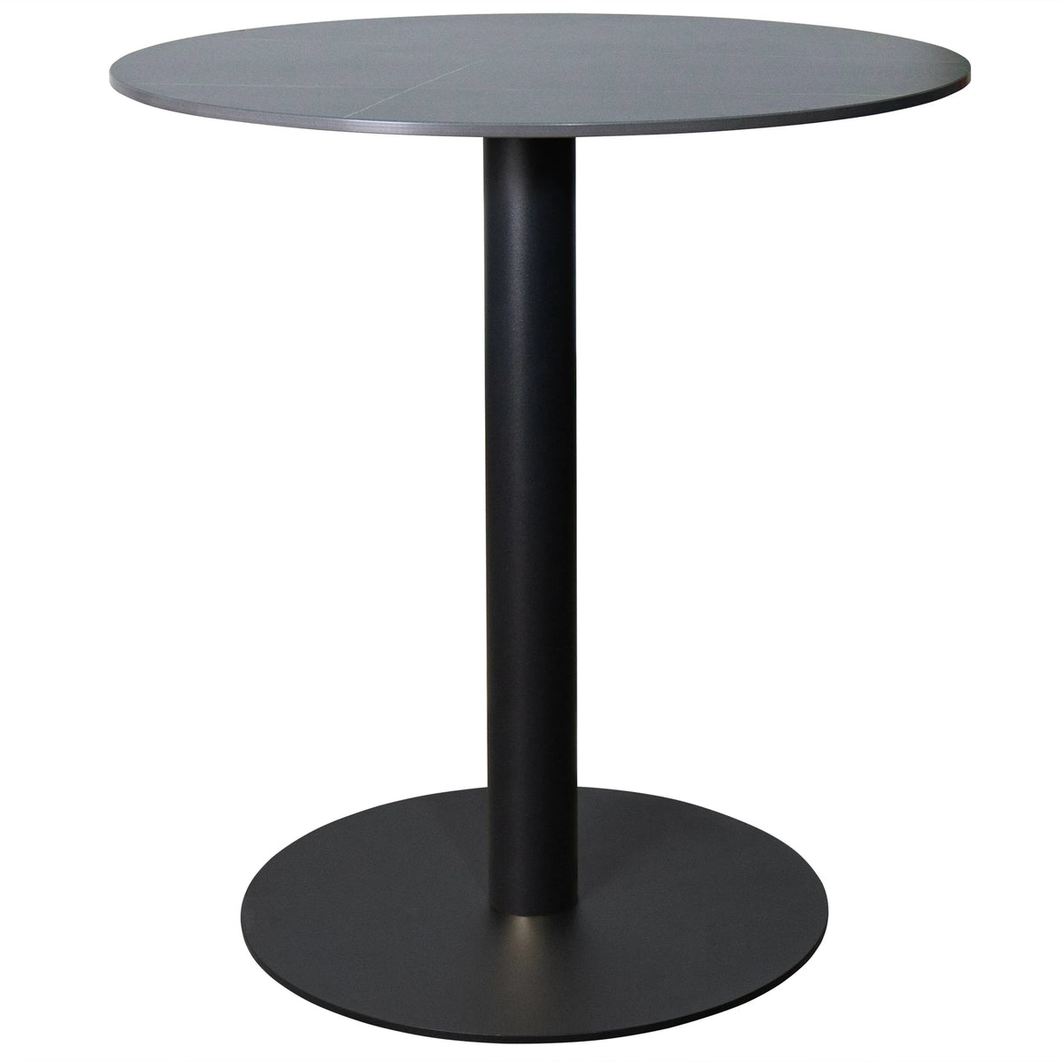 Vail Collection Dining Table Black/Gold Base With 27"/36" Round Stone Top - Elax Furniture