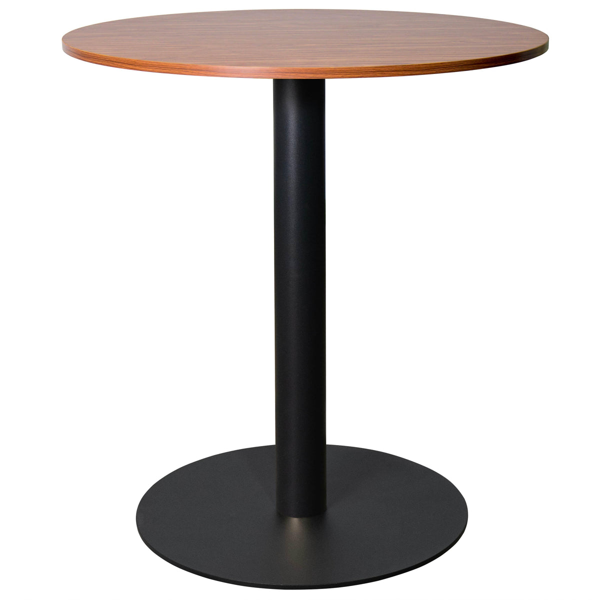 LeisureMod Vail Collection Dining Table Black/Gold Base With 27"/36" Round Black MDF Top - Elax Furniture