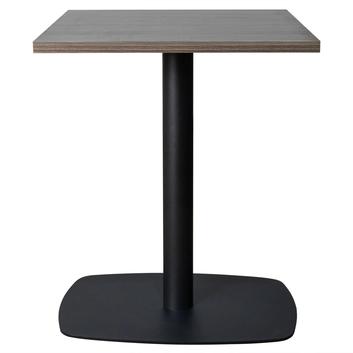LeisureMod Vail Collection Dining Table Black Rectangle Base With 24" Square MDF Top - Elax Furniture
