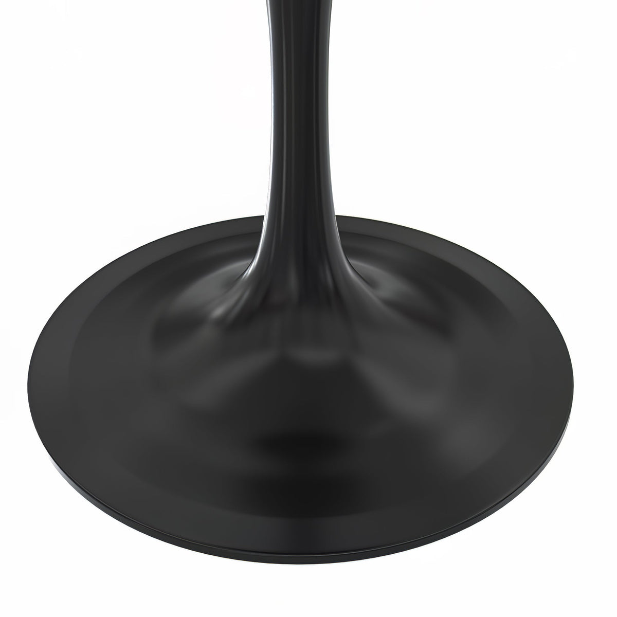 Verve Collection 24"Square Dining Table, Black/White/Brushed Gold Base with MDF Top 36 Inch Black Marbled White Resin Dining Table Leisuremod