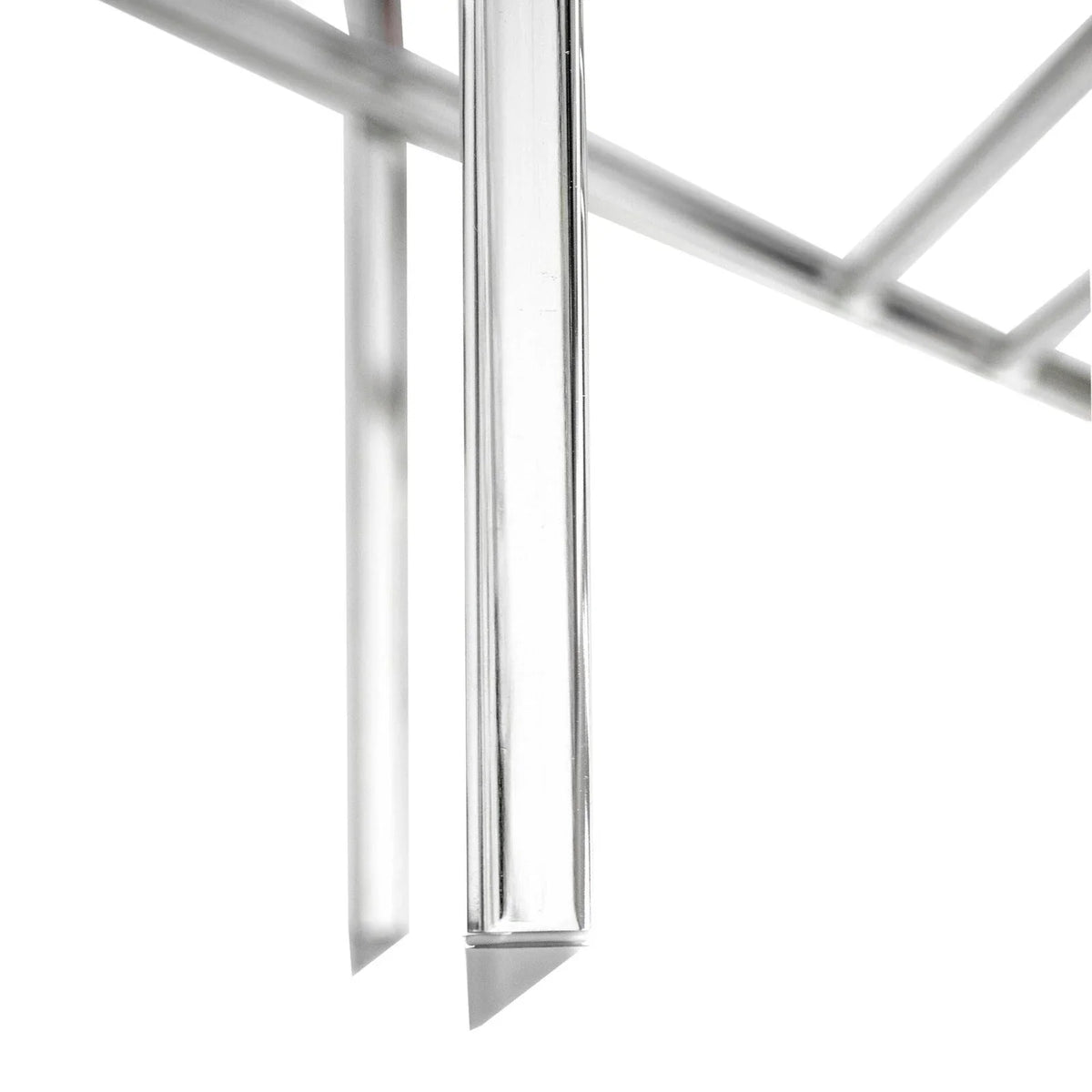 Victorian Acrylic Foldable End Side Table Tray with Chrome Metal Legs - Elax Furniture