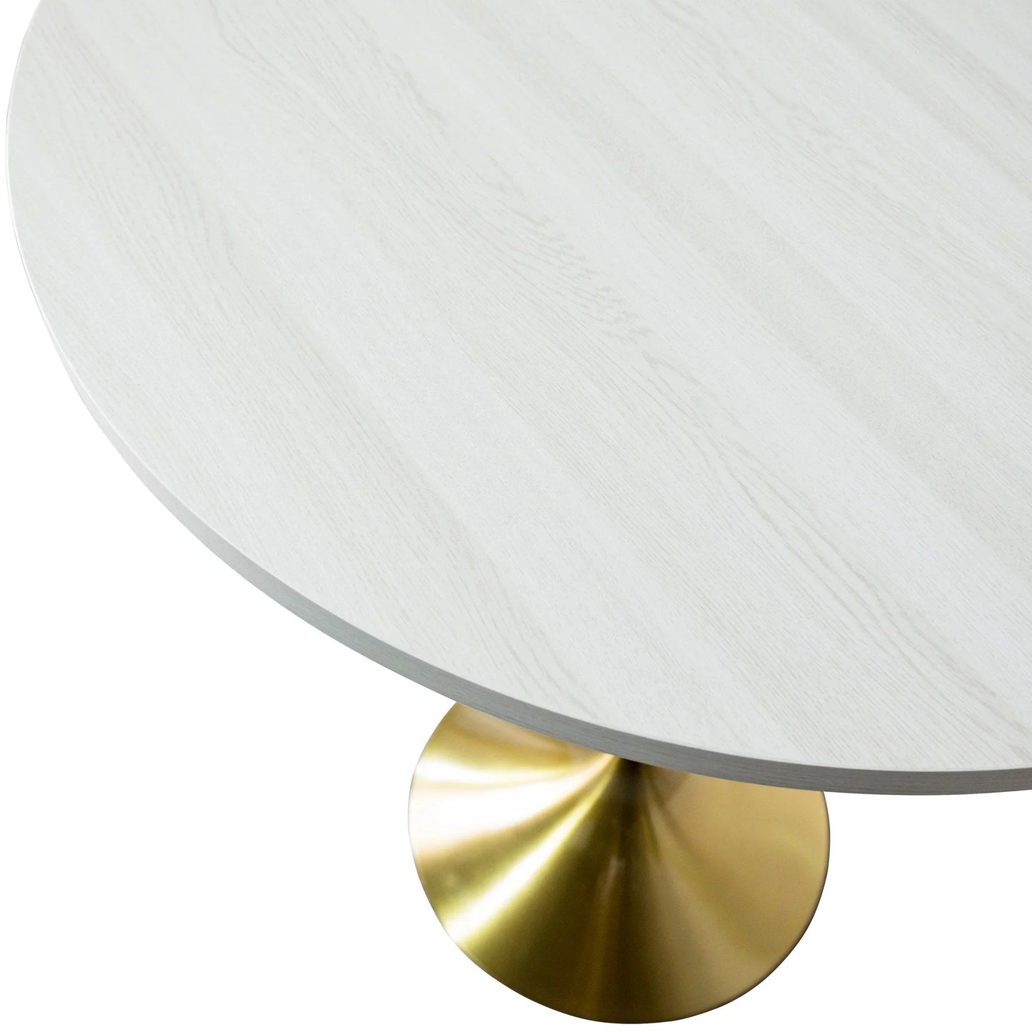 Verve Bar Height Dining Table with 27" Round MDF Top and Gold Stainless Steel Pedestal Base - Elax Furniture