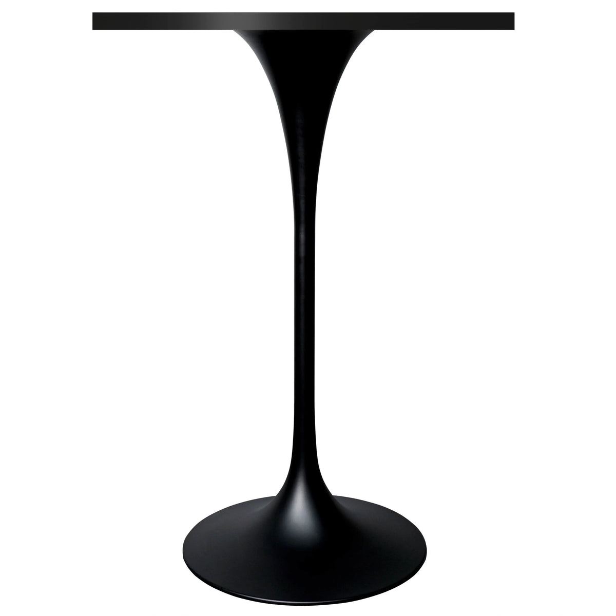 LeisureMod Verve 24" Square Top Bar Height Table, Brushed Gold/Black/White Stainless Steel Base with MDF Table Top - Elax Furniture