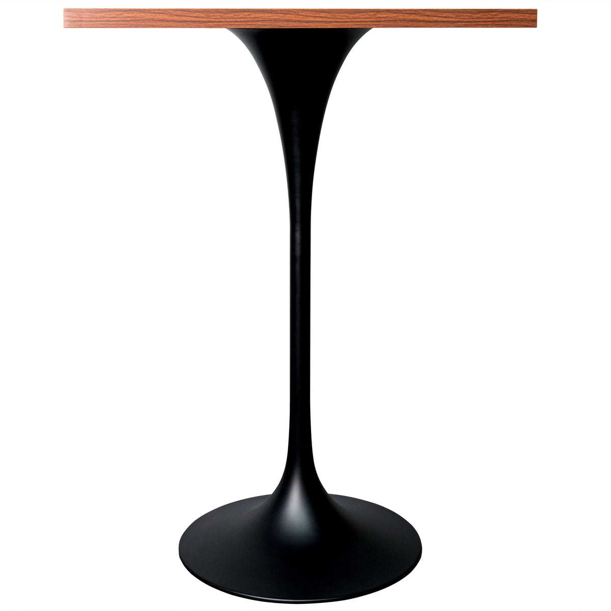 LeisureMod Verve 24" Square Top Bar Height Table, Brushed Gold/Black/White Stainless Steel Base with MDF Table Top - Elax Furniture