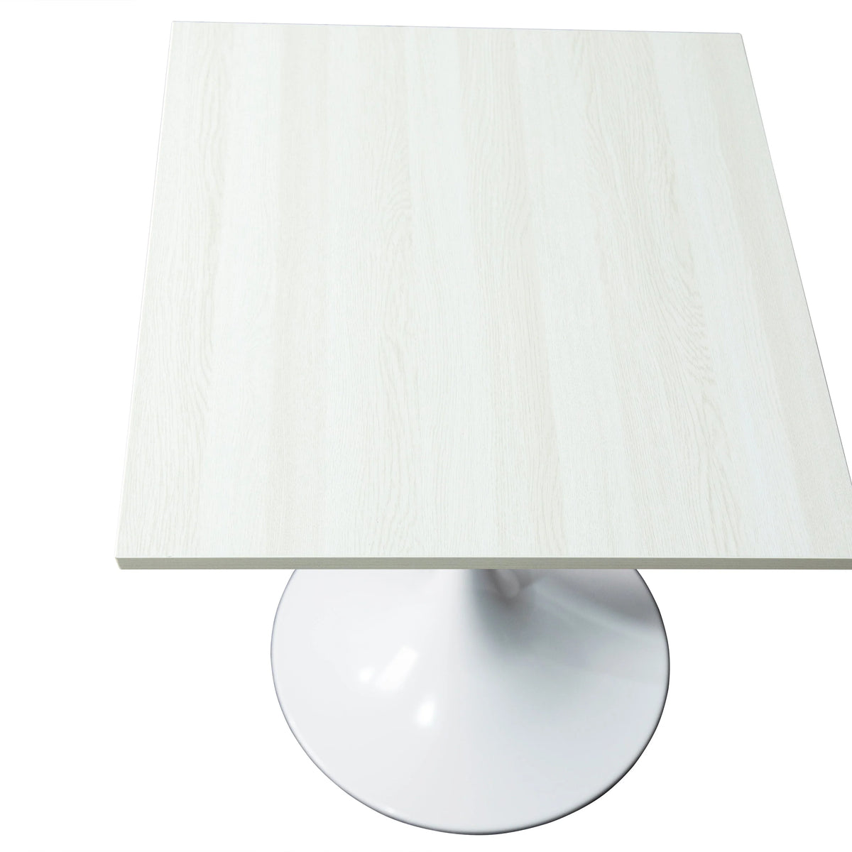 LeisureMod Verve 24" Square Top Bar Height Table, Brushed Gold/Black/White Stainless Steel Base with MDF Table Top - Elax Furniture
