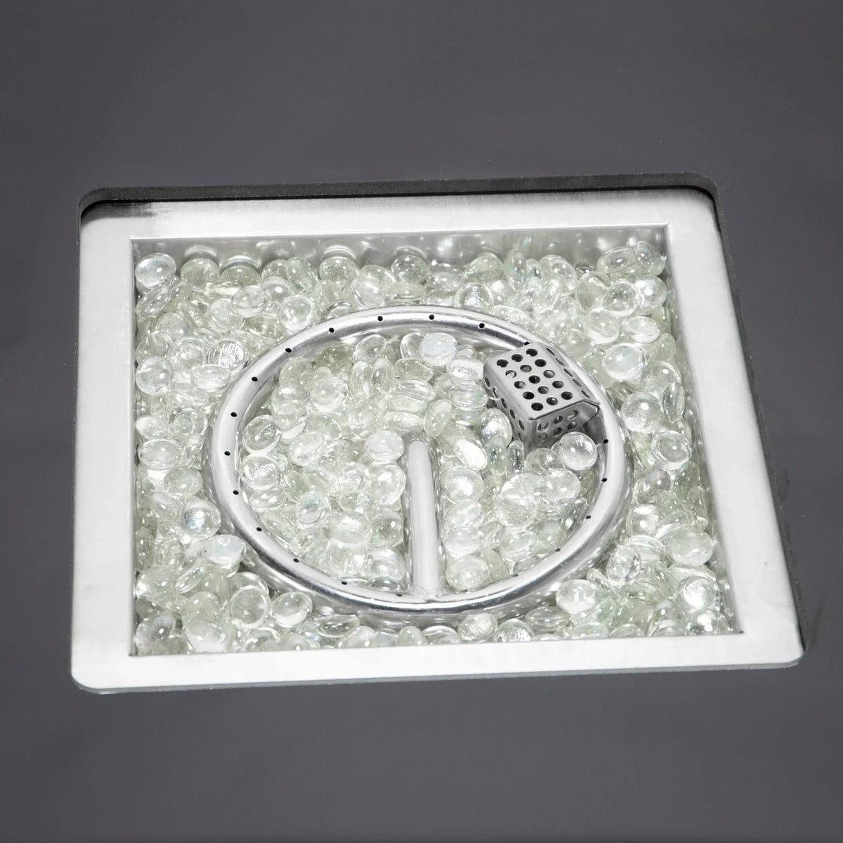 Walbrooke Modern Outdoor Square Fire Pit Table with Powder-Coated Aliuminum Frame - Elax Furniture