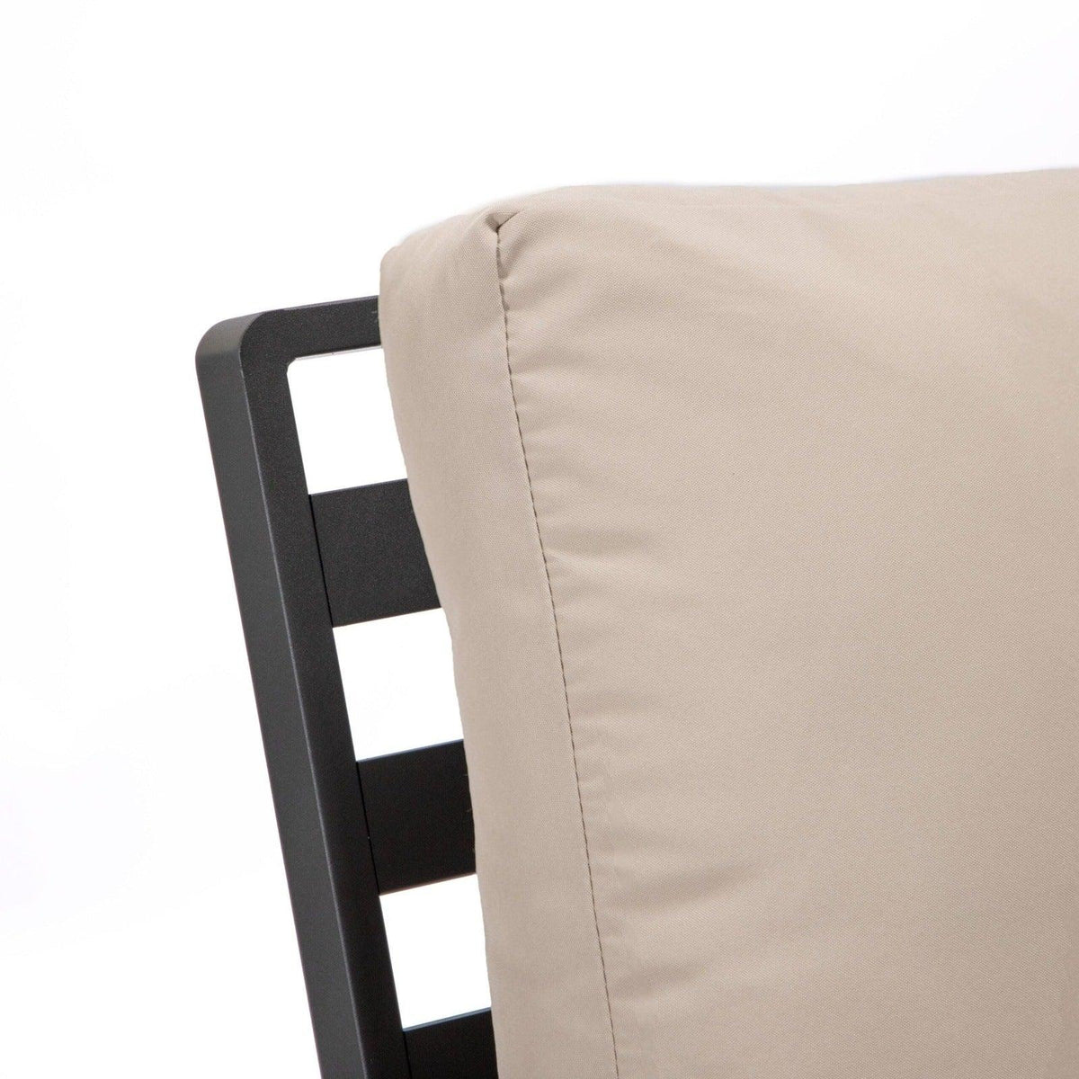 Walbrooke Modern Outdoor Patio Loveseat with Black Aluminum Frame and Removable Cushions - Elax Furniture