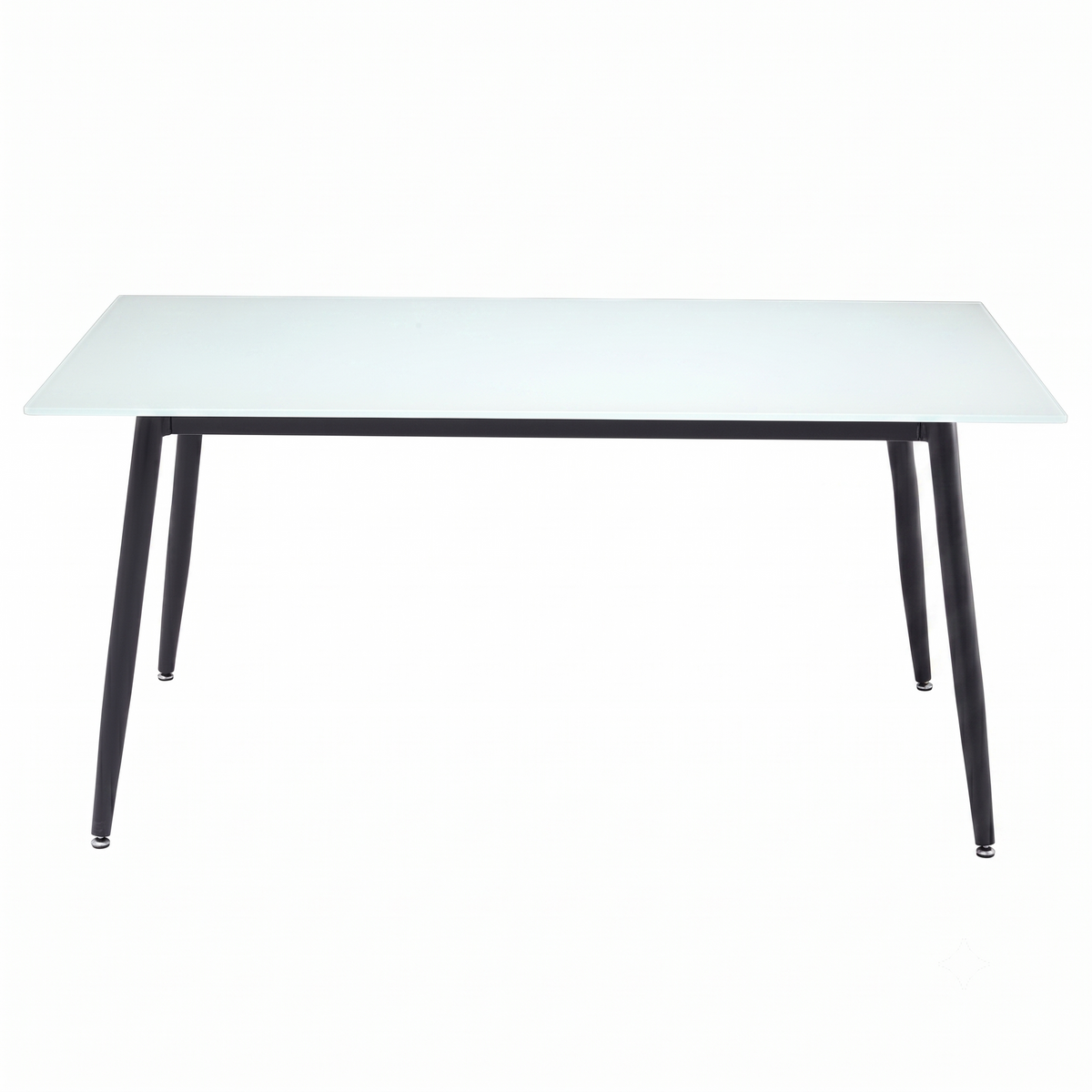 Zayle Rectangular Dining Table with a Sintered Stone Tabletop and a Stainless Steel Base