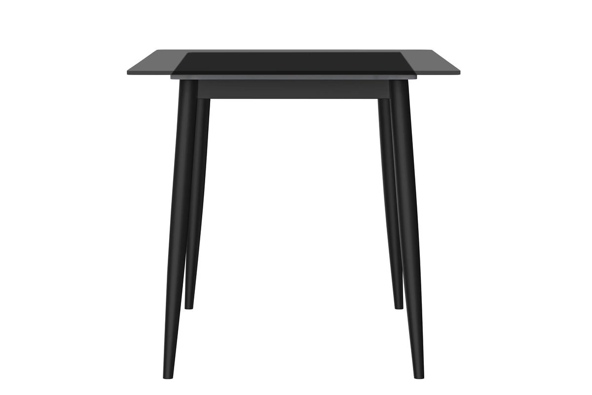 Zayle Modern Dining Table with a Rectangular Glass/Stone Tabletop in Steel - Elax Furniture