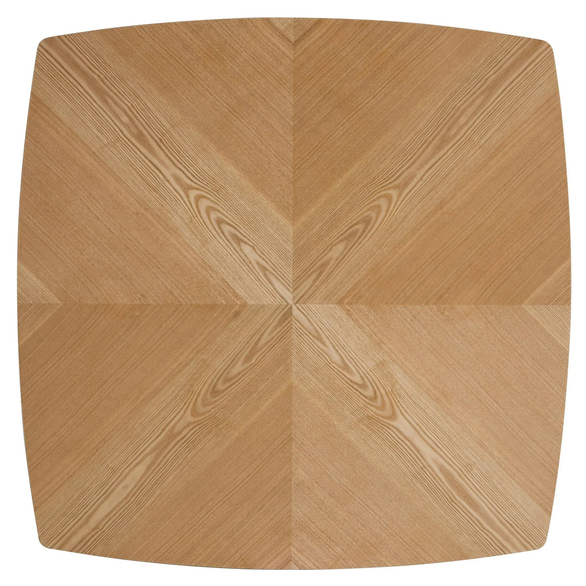 Zephry 47" Square Dining Table in Ash Wood Veneer with Tapered Iron Pedestal Base - Elax Furniture