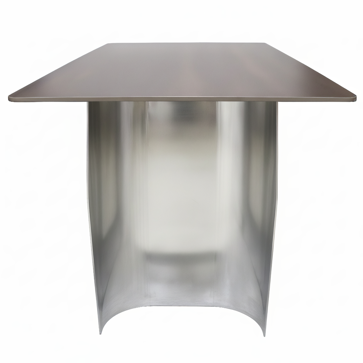 Zelan Dining Table with Rectangular Sintered Stone Tabletop and Stainless Steel Legs