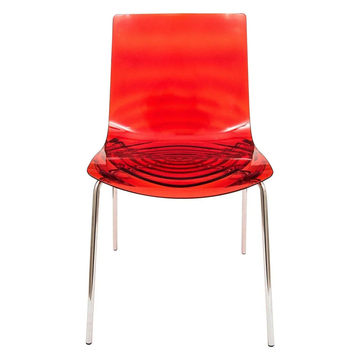 Astor Dining Chair Modern ABS Plastic Side Chair with Stainless-Steel Legs - Elax Furniture