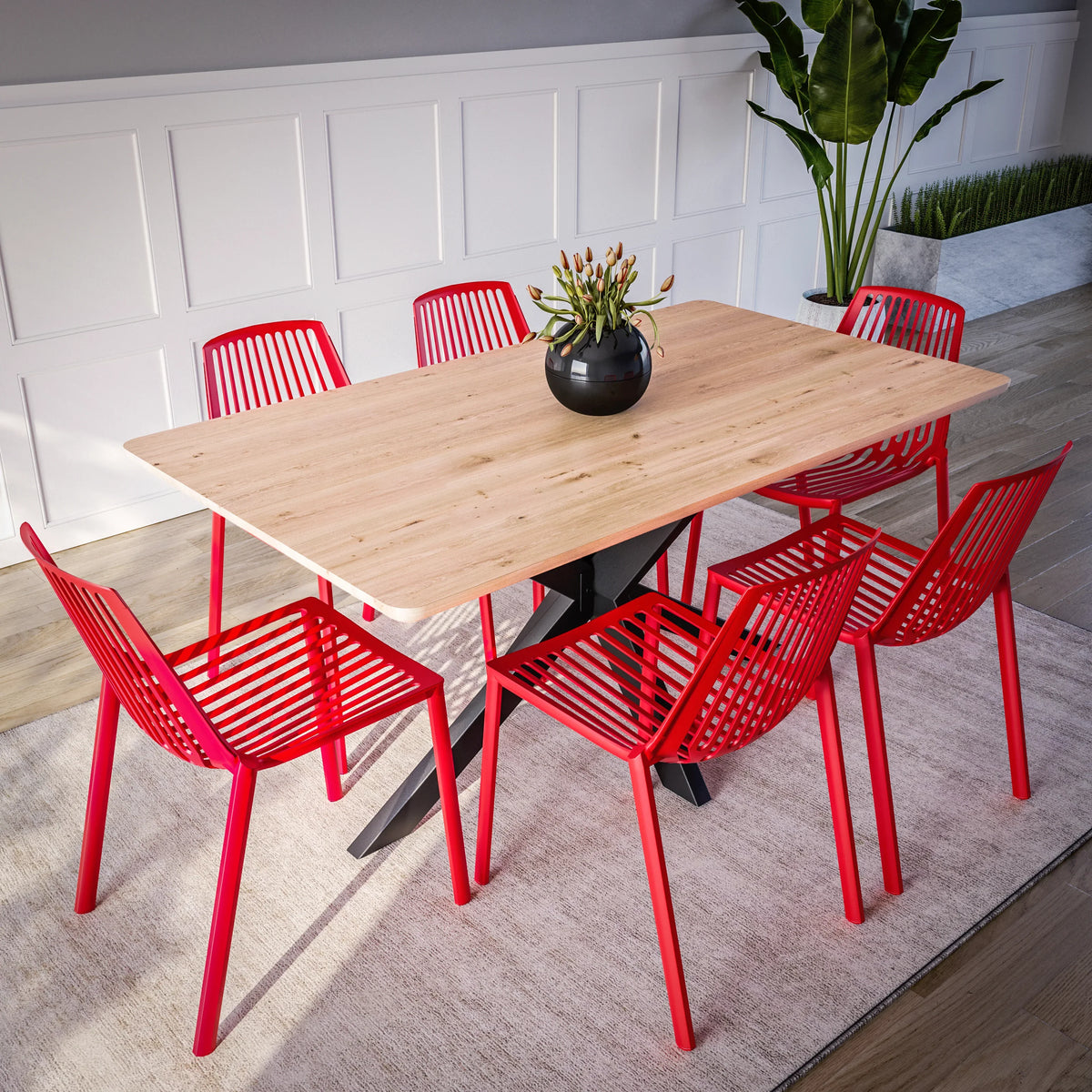 Acken Mid-Century Modern Plastic Dining Chair - Elax Furniture