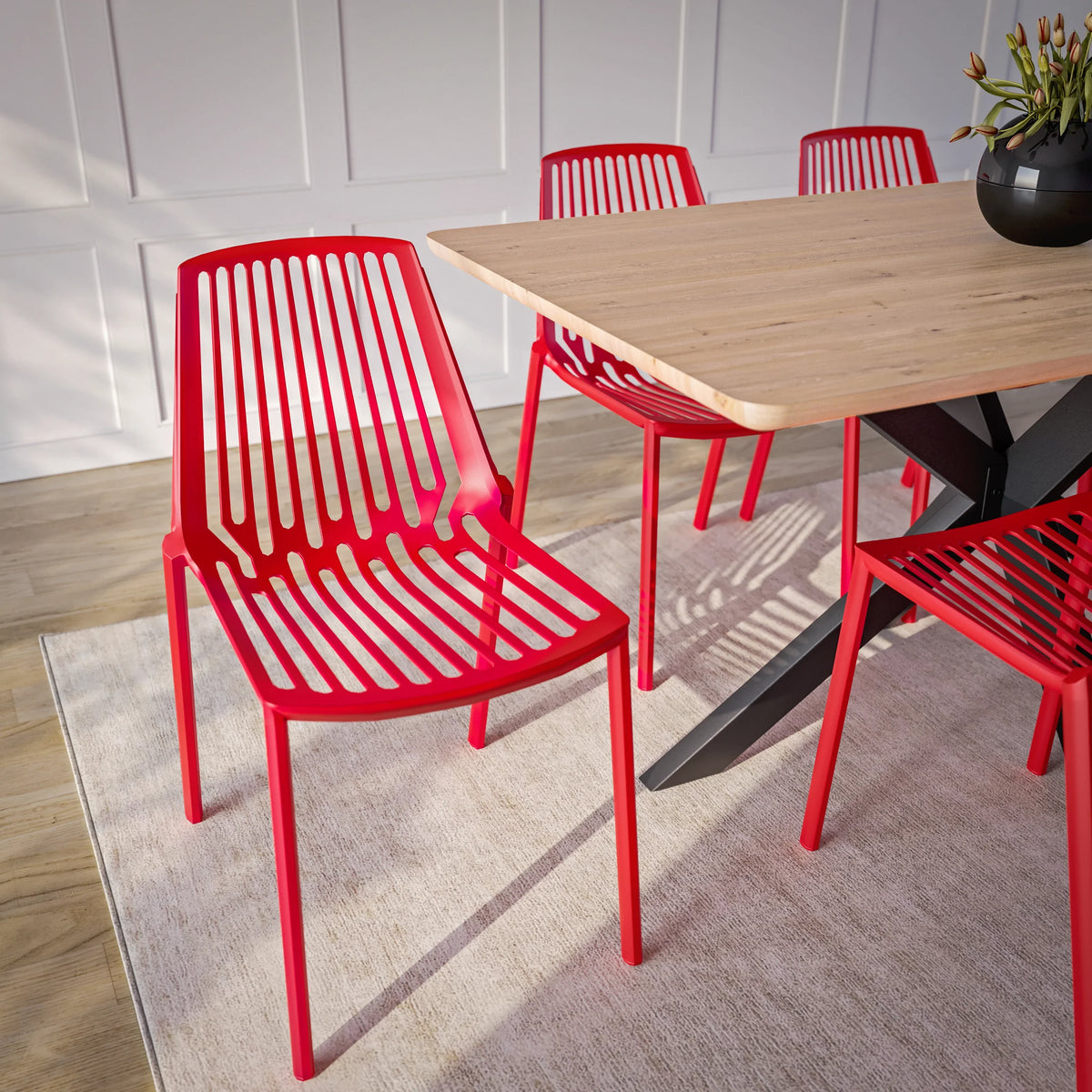 Acken Mid-Century Modern Plastic Dining Chair - Elax Furniture