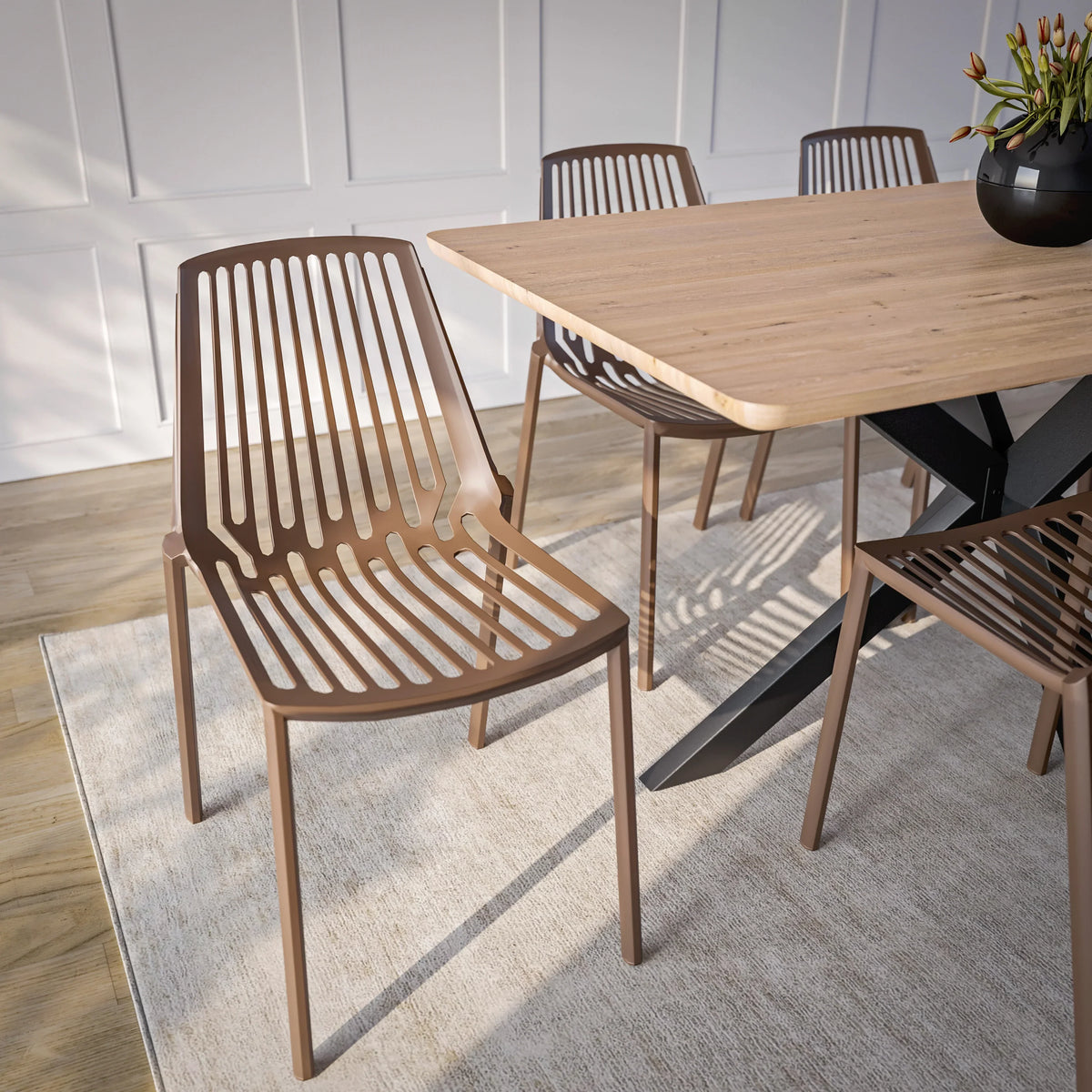Acken Mid-Century Modern Plastic Dining Chair - Elax Furniture