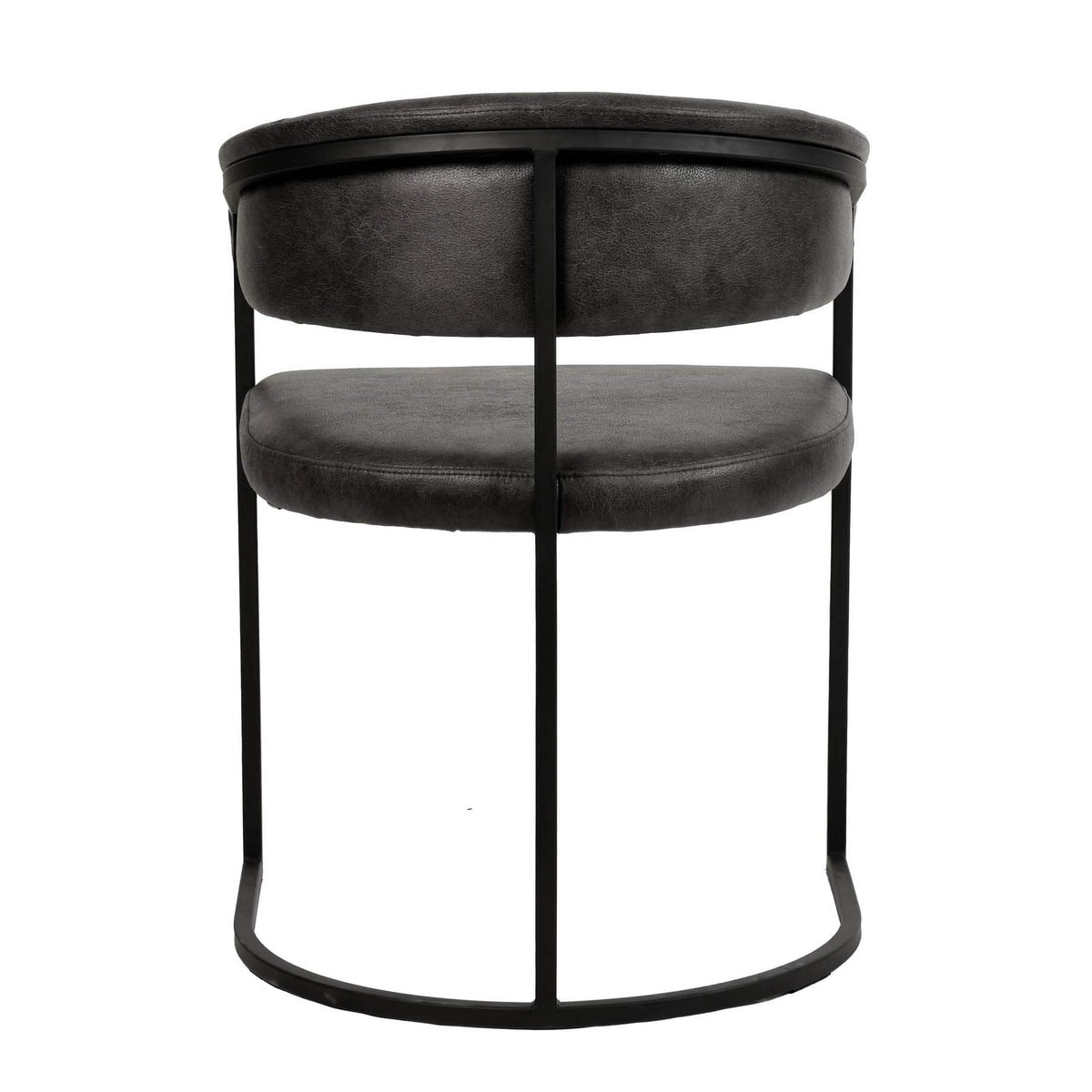 Aero Modern Upholstered Dining Chair with Padded Seat and Powder-Coated Iron Frame Charcoal Leather Dining Chair Your Vendor Name