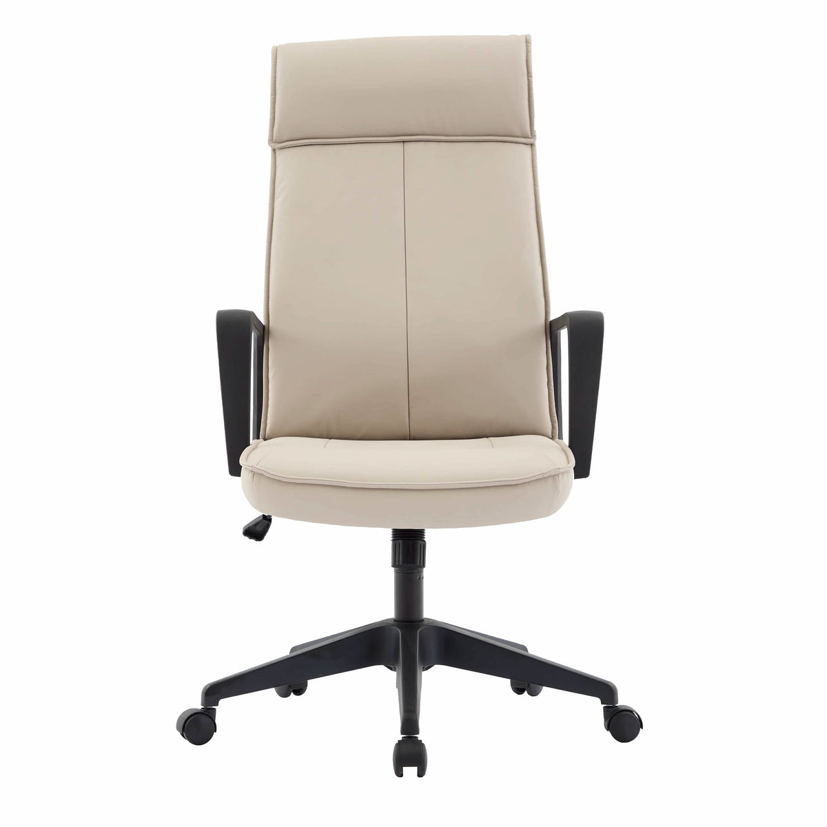 Aiaria Ergonomic High-Back Leather Office Chair with Adjustable Height, Swivel, Tilt, and Double Wheel Casters Tan Office Chair Your Vendor Name